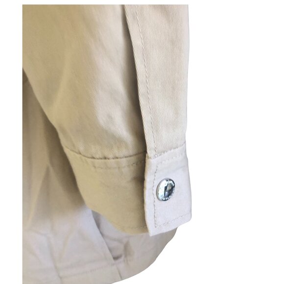 Sam Edelman Utility Jacket XS Beige Khaki Zip Front Pockets Military Style NWT - Picture 9 of 13